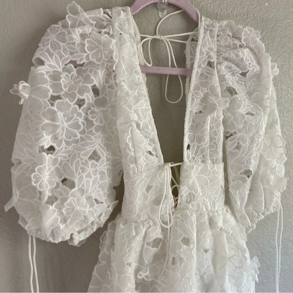 For Love and Lemons | White Leighton Mini Dress - Picture 5 of 12
